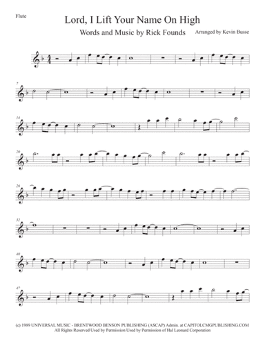 Lord, I Lift Your Name On High (arr. Kevin Busse)