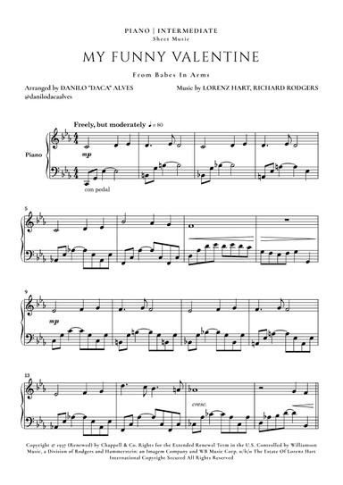 My Funny Valentine (arr. Danilo "Daca" Alves)