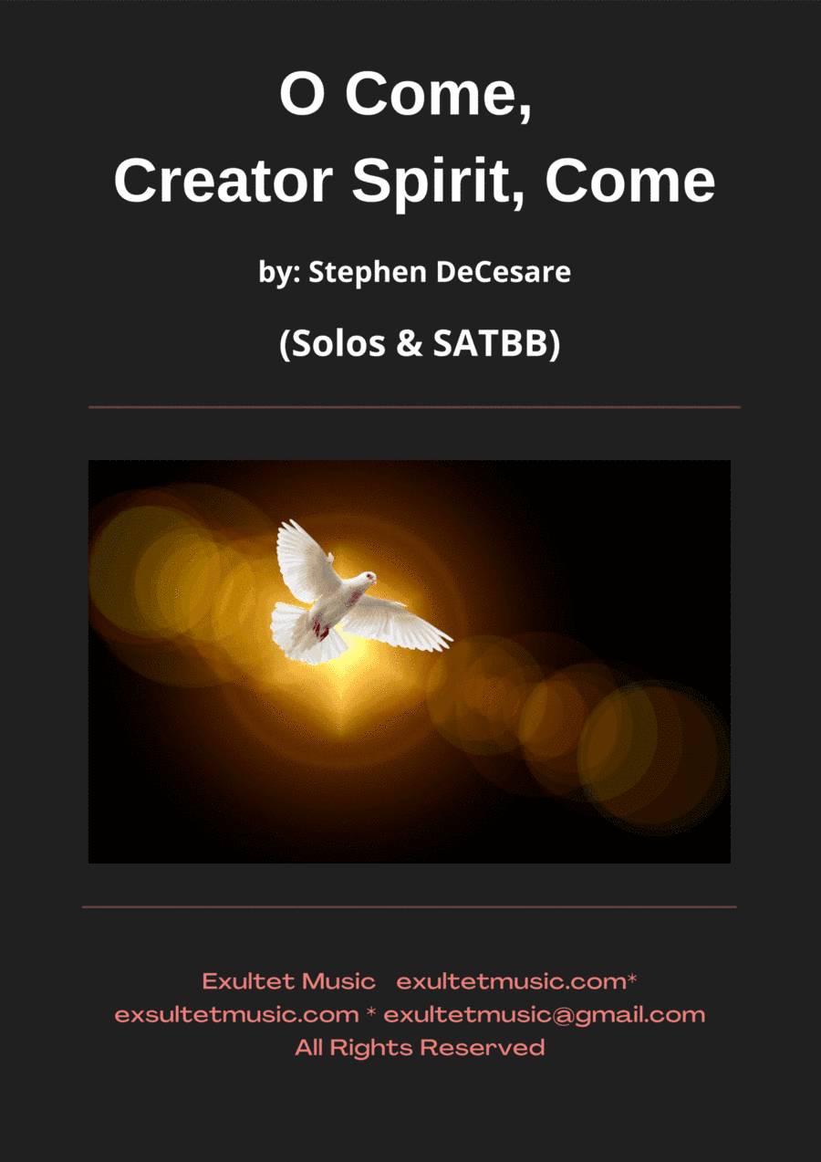 O Come, Creator Spirit, Come (Solos and SATBB)