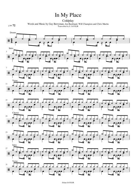 In My Place (arr. Coldplay)