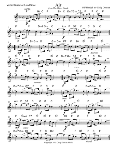 Air from the Water Music (arr. Craig Duncan)