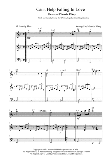 Can't Help Falling In Love (arr. Miranda Wong)