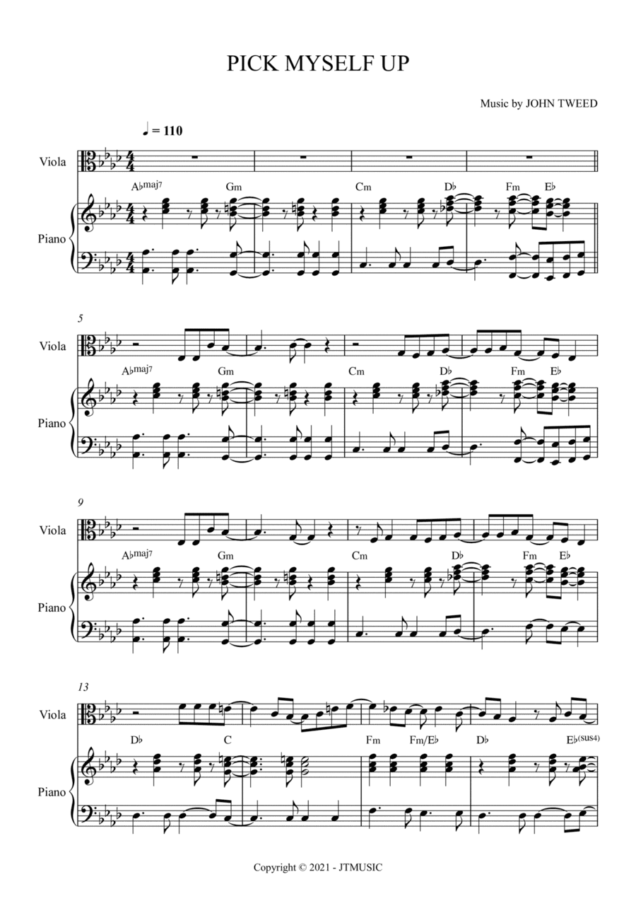 Pick Myself Up for Viola and Piano