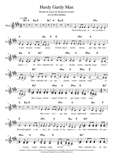 Hurdy Gurdy Man (arr. Rob Bullen)