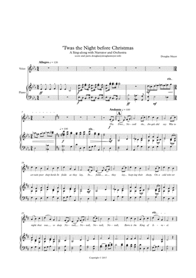 Twas the Night Before Christmas - Sing-along with narration (arr. Douglas Meyer)