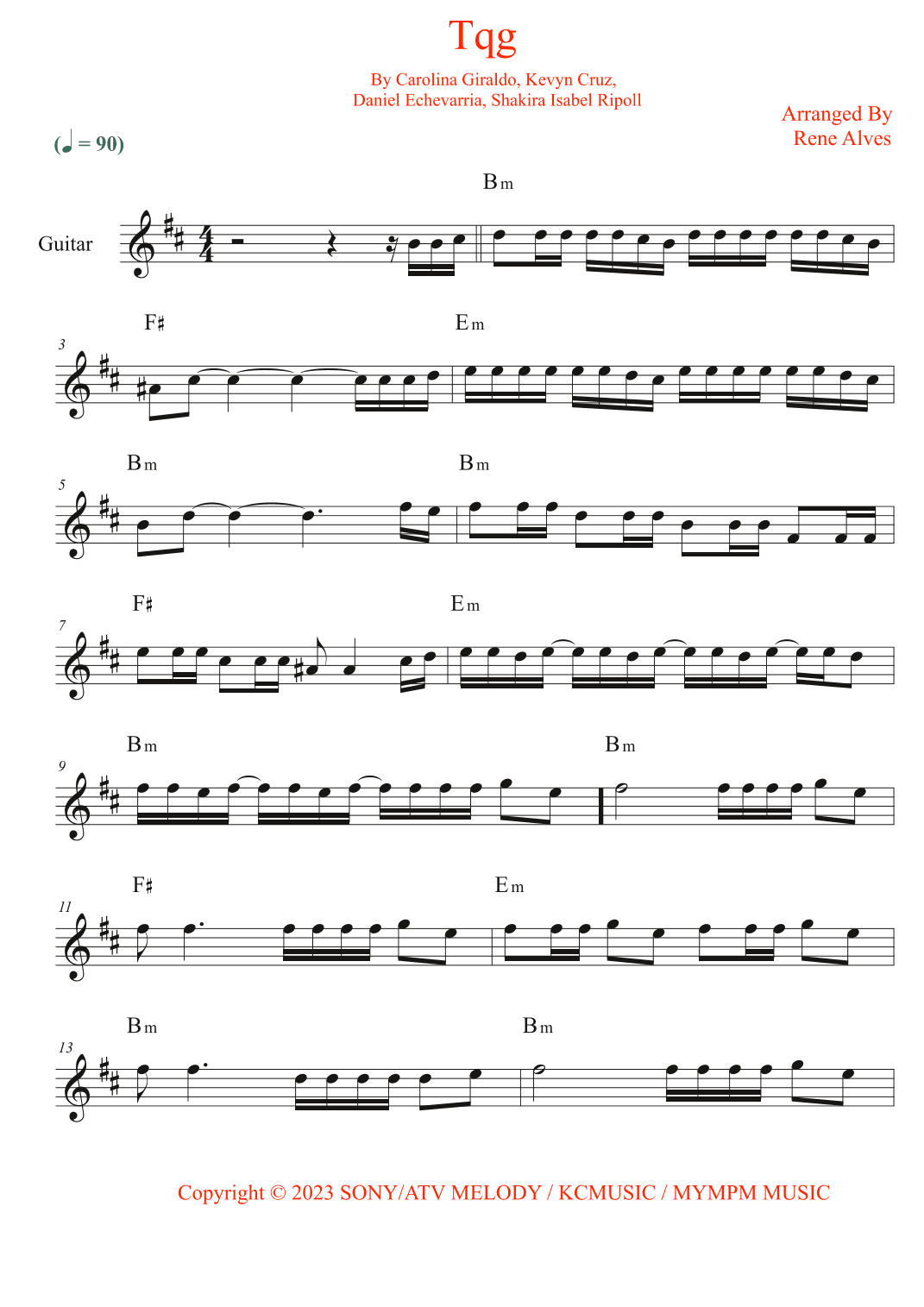 Tqg (arr. Rene Alves)