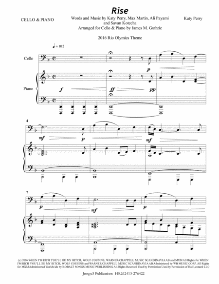 Rise (arr. James M. Guthrie, ASCAP)