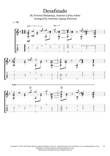 Desafinado (arr. Antonius Agung Setiawan)
