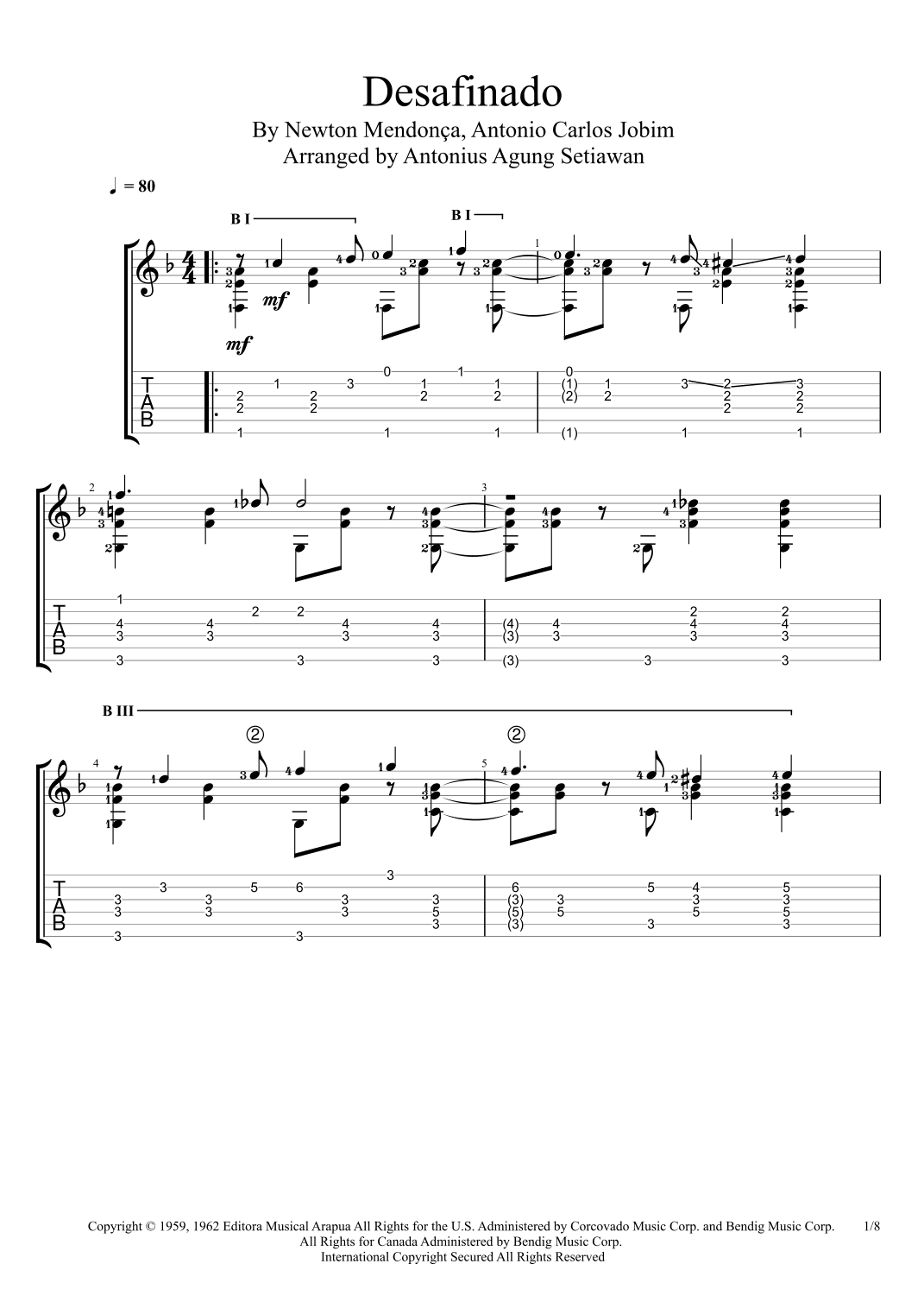 Desafinado (arr. Antonius Agung Setiawan)