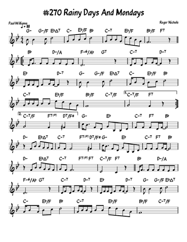 Rainy Days And Mondays (arr. John Fries)