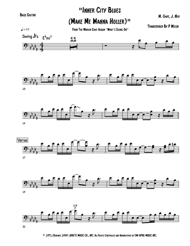 Inner City Blues (make Me Wanna Holler) (arr. Accubass)