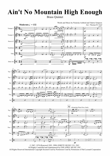 Ain't No Mountain High Enough (arr. Thomas H. Graf)