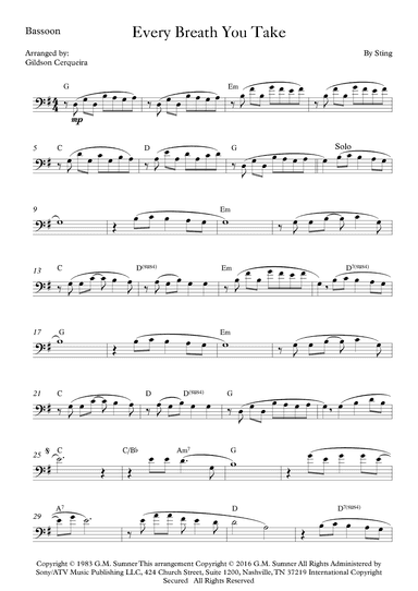 Every Breath You Take (arr. Gildson Cerqueira)