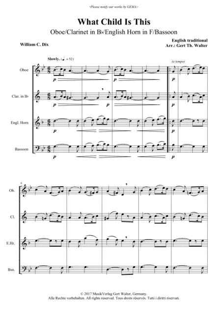 What Child Is This (arr. Gert Th. Walter)