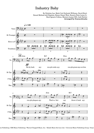 Industry Baby (arr. Caracol Tracks)