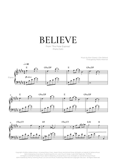 Believe (arr. Pedro Merendi)