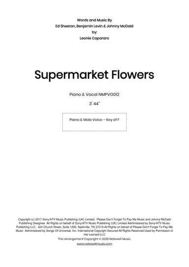 Supermarket Flowers (arr. Leonie Capararo)
