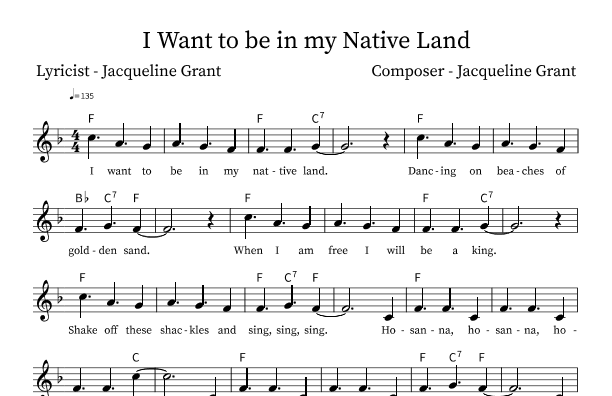 I want to be in my Native Land