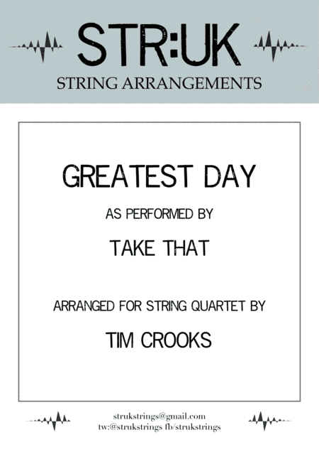 Greatest Day (arr. Tim Crooks)