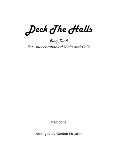 Deck The Halls (arr. Gordon McLaren)