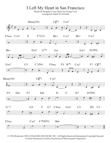 I Left My Heart In San Francisco (arr. Mark W. Huxhold)