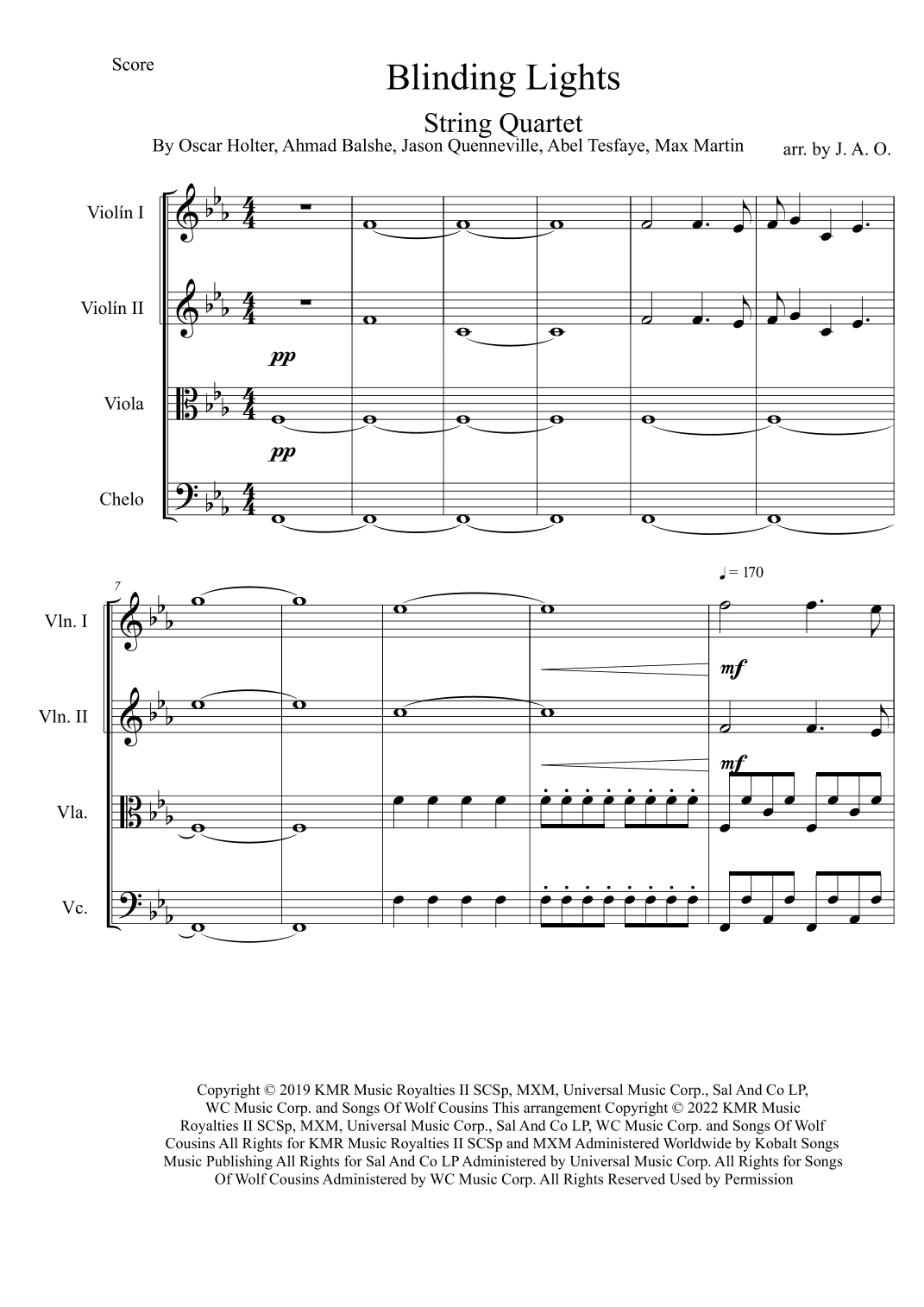 Blinding Lights (arr. José angel Ortiz ramirez)
