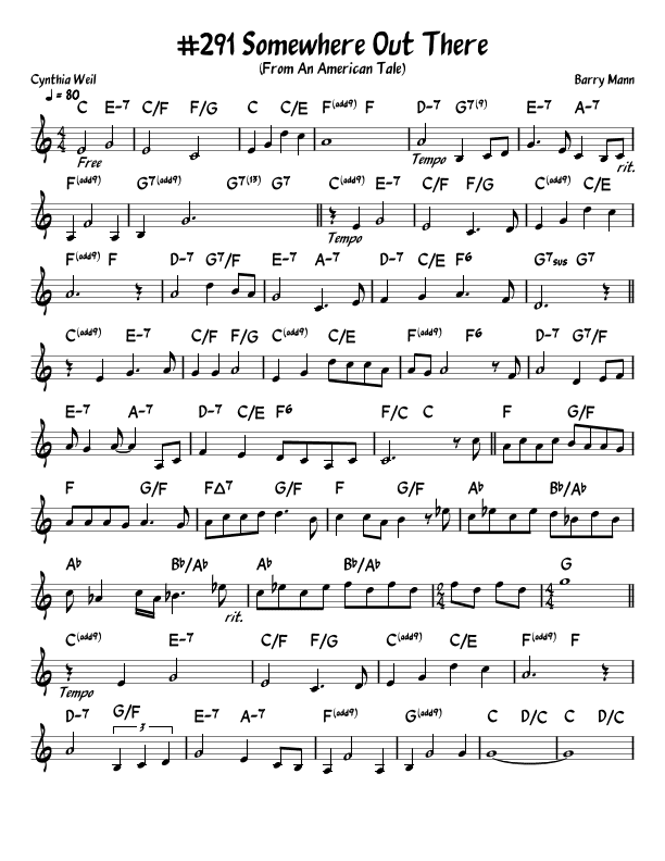 Somewhere Out There (arr. John Fries)