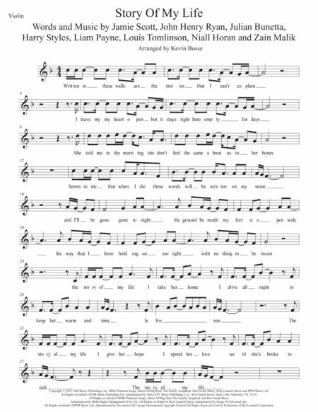 Story Of My Life (arr. Kevin Busse)