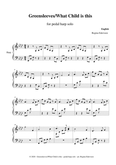 Greensleeves/What Child is this - pedal harp solo