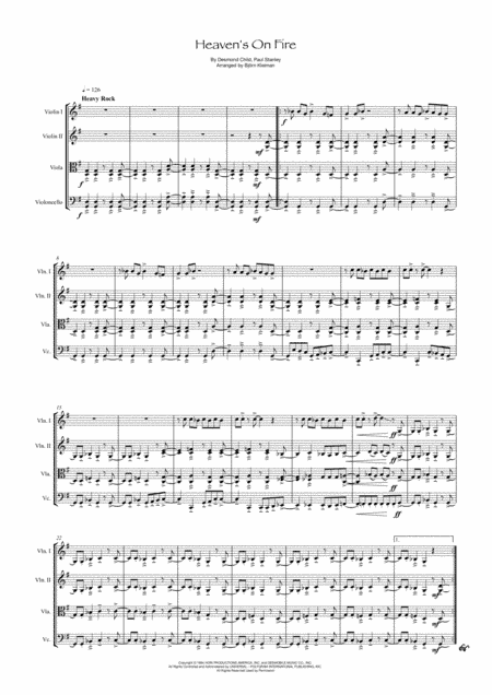 Heaven's On Fire (arr. Björn Kleiman)
