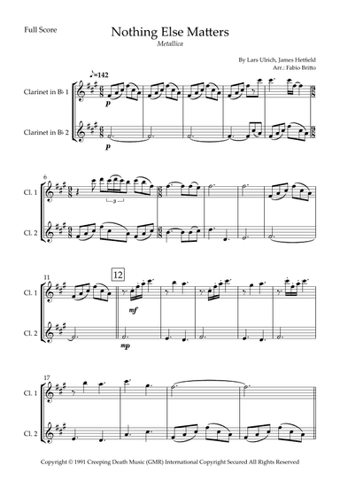 Nothing Else Matters (arr. Fabio Britto)
