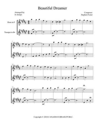 BEAUTIFUL DREAMER (arr. JO ARAÚJO)