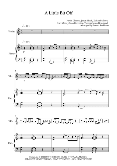 A Little Bit Off (arr. Serena Redferne)