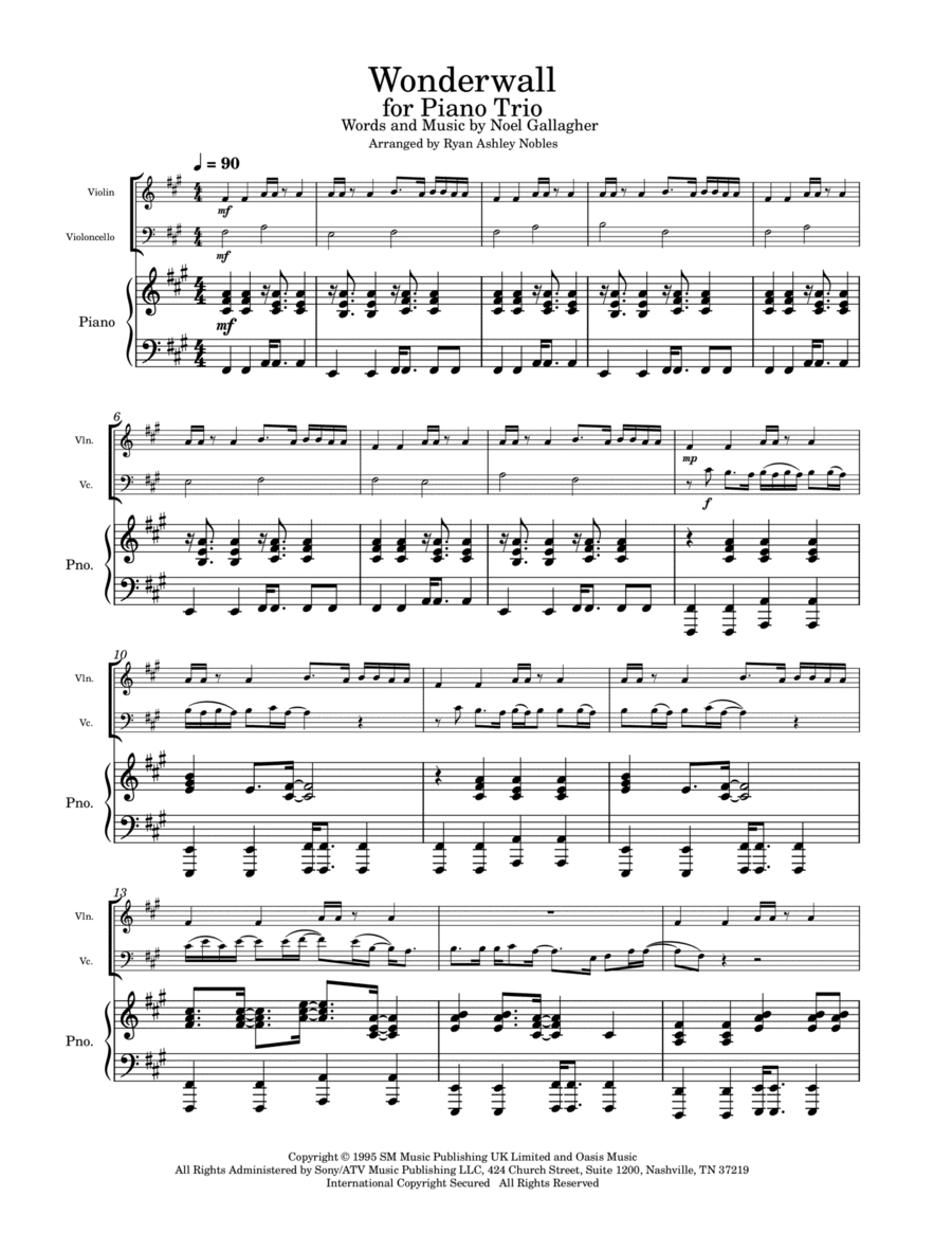 Wonderwall (arr. Ryan Ashley Nobles)