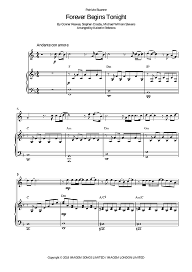 Forever Begins Tonight (arr. Kaiserin Rebecca)