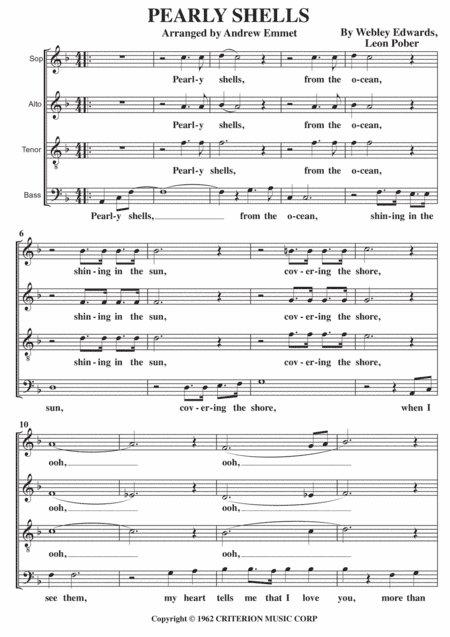 Pearly Shells (pupu O Ewa) (arr. Andrew Emmet)