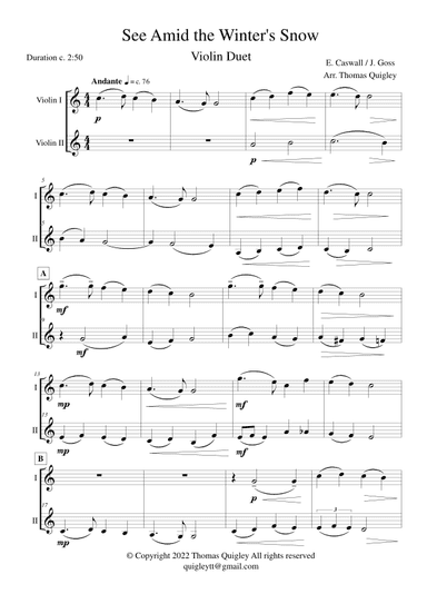 See Amid The Winter's Snow (arr. Thomas Quigley)
