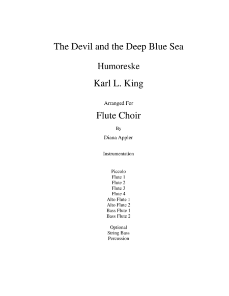 Devil and the Deep Blue Sea (arr. Diana L. Appler)