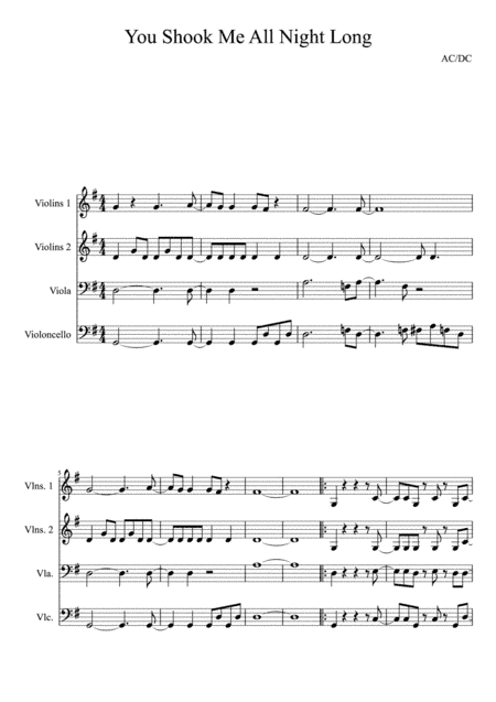 You Shook Me All Night Long (arr. Jenifer Houck)