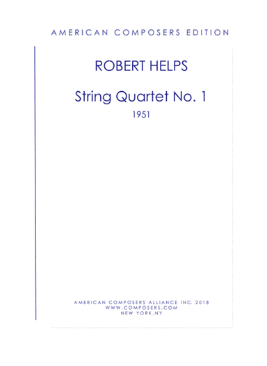 [Helps] String Quartet No. 1