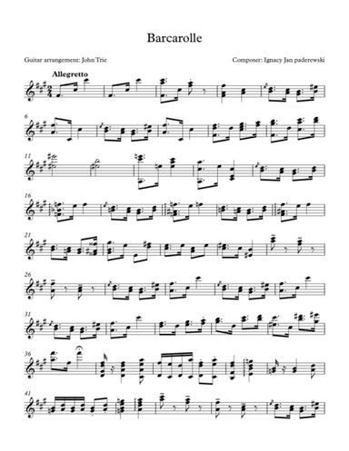 Barcarolle (arr. John Trie)