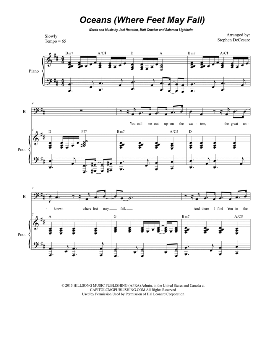 Oceans (Where Feet May Fail) (arr. Stephen DeCesare)