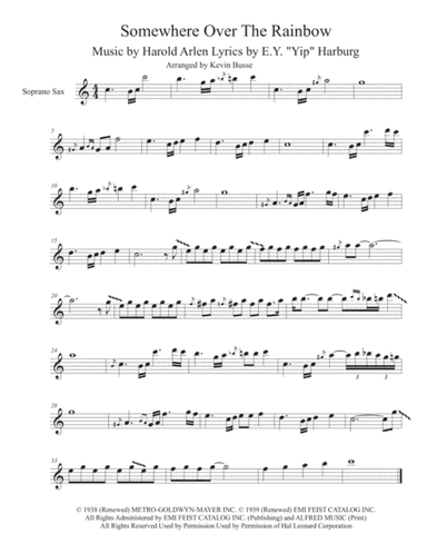 Over The Rainbow (from The Wizard Of Oz) (arr. Kevin Busse)