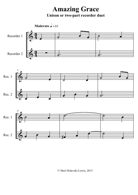 Amazing Grace (arr. Meri Dolevski)