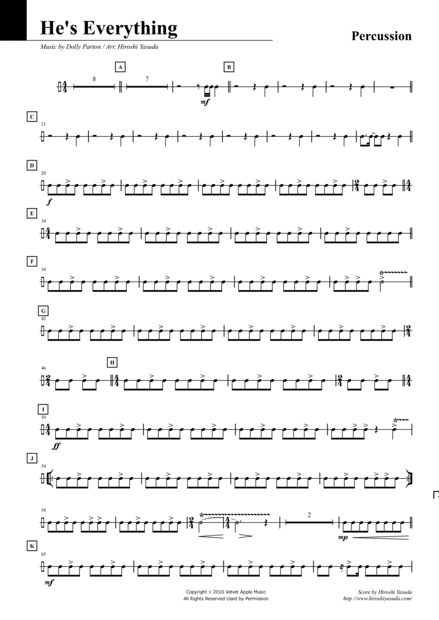 He's Everything (arr. Hiroshi Yasuda)