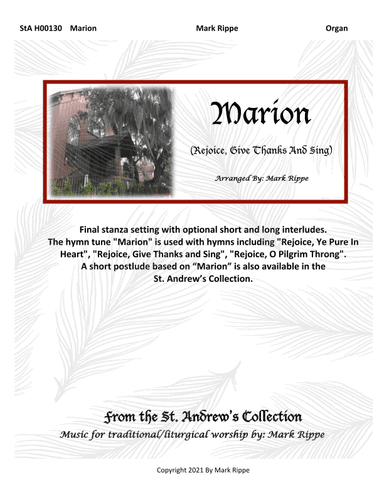 Marion (Rejoice, Give Thanks And Sing) StA H00130 (arr. Mark Rippe)