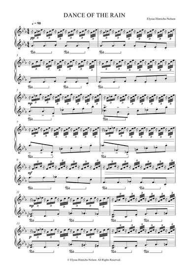 DANCE OF THE RAIN Piano Solo by Elyssa Hinrichs-Nelson