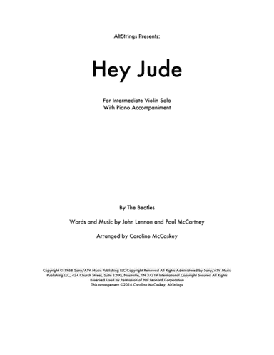 Hey Jude (arr. Caroline McCaskey)