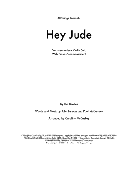 Hey Jude (arr. Caroline McCaskey)