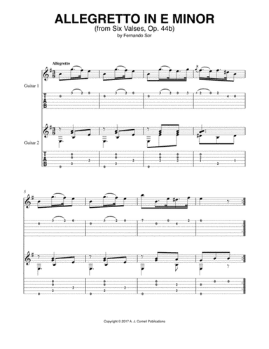 Allegretto in E Minor (Op. 44b, No. 4) (arr. Mark Phillips)